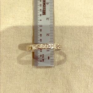 Vintage look 925 Sterling Wedding Band Ring Sz 8.5